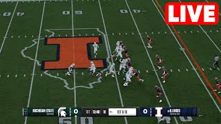 NCAAF LIVE🔴 Michigan State Spartans vs Illinois Fighting Illini  Week 12  2024 College Football 25 [upl. by Enailil]