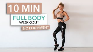 10 MIN FULL BODY WORKOUT  No Equipment  Pamela Reif [upl. by Rafaello82]