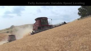 CaseIH combine equipped with Hillco Hillside Leveling Systems [upl. by Toback778]