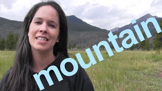 How to Say MOUNTAIN and SENTENCE  American English [upl. by Thisbee]