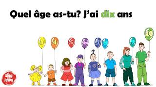 Quel âge astu chanson pour les enfants  How old are you song in French [upl. by Ahsiekan758]