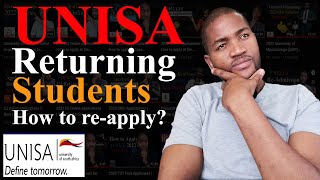 UNISA Returning students  How to reapply at UNISA online  How to apply at UNISA [upl. by Lua735]