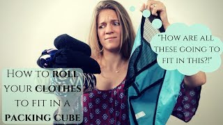 How to Roll Clothes for Packing Cubes [upl. by Enyalb]