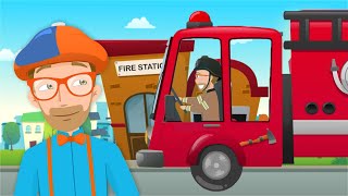 Blippi Fire Truck Song  Geckos Garage Songs  Childrens Music  Vehicles For Kids [upl. by Seavir]