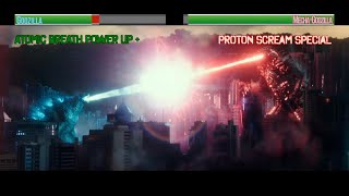 Godzilla and Kong vs MechaGodzilla…with healthbars [upl. by Ymarej975]