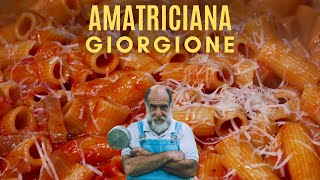 PASTA ALLAMATRICIANA  ricetta di Giorgione [upl. by Aissat]