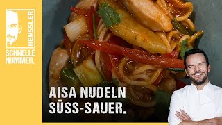 Schnelles Asia Nudeln SüßSauer Rezept von Steffen Henssler [upl. by Alolomo]