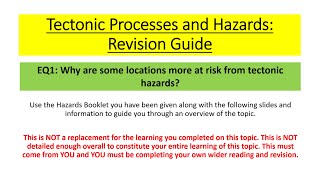 Edexcel A Level Geography  Tectonics EQ1 Revision [upl. by Rebma]