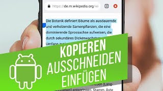 Android Text Ausschneiden Kopieren und Einfügen [upl. by Leunamme]