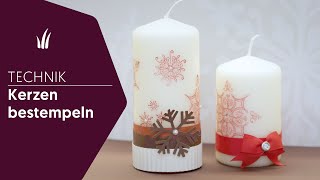 🕯 Kerzen individuell bestempeln und verzieren  passend zu jedem Anlass [upl. by Tannie131]