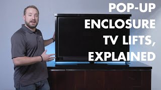 PopUp Enclosure TV Lifts  How Do They Work [upl. by Notsirk]