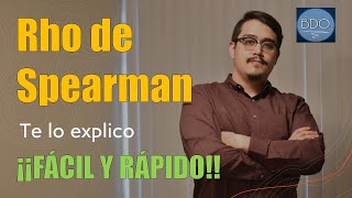 Prueba Rho de Spearman [upl. by Graniela]