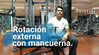 Rotación Externa con Mancuerna Ejercicio Manguito Rotador [upl. by Lardner916]