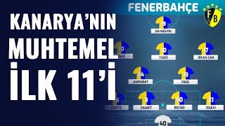 Fenerbahçenin Gaziantep FK Maçı Muhtemel İlk 11İ [upl. by Naharba822]