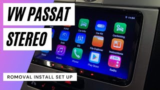 VW Passat B6 B7 Radio Stereo Removal Android Installation Set Up [upl. by Aicitel]