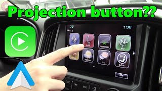 What Does The PROJECTION Button in Chevy MyLink Do  Android Auto amp Apple CarPlay [upl. by Selwin]