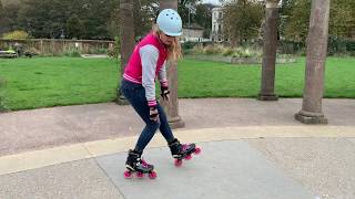 Tutorial Cómo frenar y pararse en patines inline Freno de Taco Freno en T y T de Espaldas [upl. by Frankel]