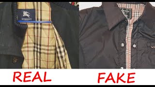 Burberry jacket real vs fake How to spot counterfeit Burberry London winter jackets [upl. by Anaeda190]