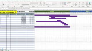 Simple Dynamic Hourly Project Planner Gantt Chart [upl. by Alig]