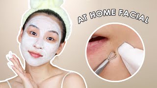 How to Do A Facial At Home  Extractions [upl. by Sokram]