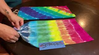 Stripes Tie Dye Tie Instructions [upl. by Ahsikel230]