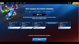 HOW To LINK MULTIPLE Rocket League Accounts to Epic Games Account Steam PSN XBOX Switch [upl. by Genet]