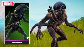 NEW XENOMORPH ALIEN Skin Gameplay in Fortnite [upl. by Annoiek723]