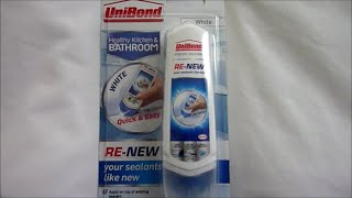 HOW TO REMOVE MOLD FROM BATH SINK WITH RENEW SILICONE SEALANT BY UNIBOND [upl. by Elvera296]