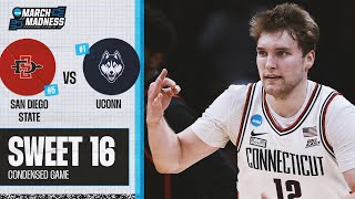 UConn vs San Diego State  Sweet 16 NCAA tournament extended highlights [upl. by Nitsug408]