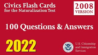 US Citizenship Test 2022 100 QUESTIONS amp ANSWERS [upl. by Noellyn336]