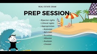 California Real Estate Exam Prep Session Video Water Rights and Land [upl. by Gualtiero]