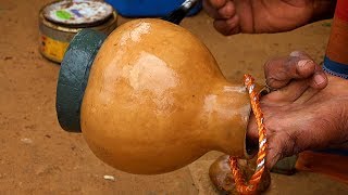 How To Make Water Canteens From Dried Gourds [upl. by Enidualc754]