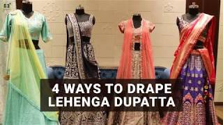 4 Ways to Wear Dupatta with Lehenga Choli for Wedding  How to [upl. by Notreb]