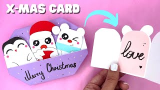 How to make origami CHRISTMAS CARD Christmas card ideas [upl. by Christophe]