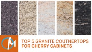 Top 5 Granites Countertops for Cherry Cabinets [upl. by Ettenajna]