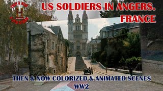 US SOLDIERS IN ANGERS FRANCE AUGUST 1944 [upl. by Atiuqal]