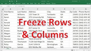 How To Freeze Rows and Columns With Freezepane In Excel [upl. by Emerald335]