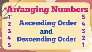 Arranging Numbers in Ascending and Descending Order [upl. by Abagael]