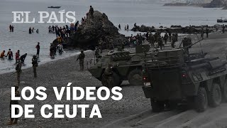 CEUTA  Las imágenes de la CRISIS migratoria [upl. by Meehan684]