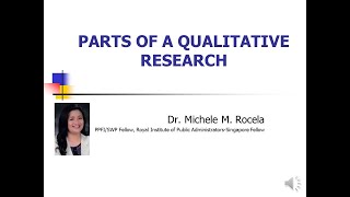 PARTS OF A QUALITATIVE RESEARCH [upl. by Reniti981]