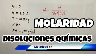 MOLARIDAD en Soluciones Químicas bien fácil [upl. by Glori]