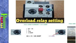 Thermal overload relay setting [upl. by Jonathon604]