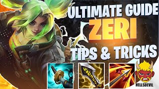 WILD RIFT ULTIMATE ZERI GUIDE  TIPS amp TRICKS  Guide amp Build [upl. by Nosila16]