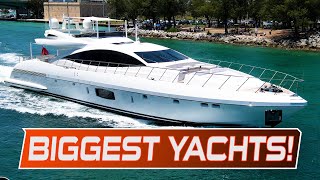 25 BIGGEST amp MOST EXPENSIVE Yachts at Haulover Inlet [upl. by Valdis]