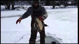 Shocking ice fishing video from Pennsylvania [upl. by Tabb646]