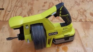 Ryobi One 18V Cordless 25 Drain Auger Review [upl. by Bez]