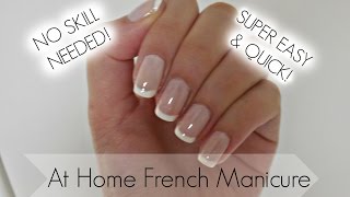 Easiest French Manicure Tutorial EVER [upl. by Xavier]