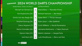 LIVE The 202324 Paddy Power World Darts Championship Draw [upl. by Yahska]