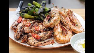 Andrew Zimmern Cooks Grilled Shrimp [upl. by Ecirp333]