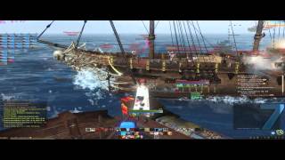 IIPacifistsII Archeage Epic Naval PVP 1 Galleon vs many amp a Black Pearl guild Pacifists [upl. by Suedaht]